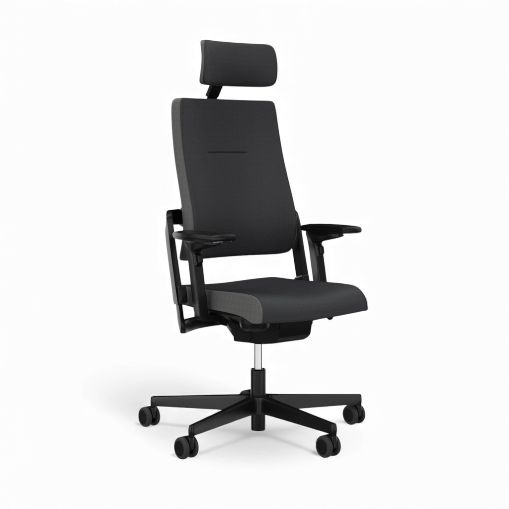 Chaise de bureau Sitag SitagXilium (Anthracite, avec accoudoirs 4D, avec appui-tête)