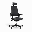 Chaise de bureau Sitag SitagXilium (Anthracite, avec accoudoirs 4D, avec appui-tête)