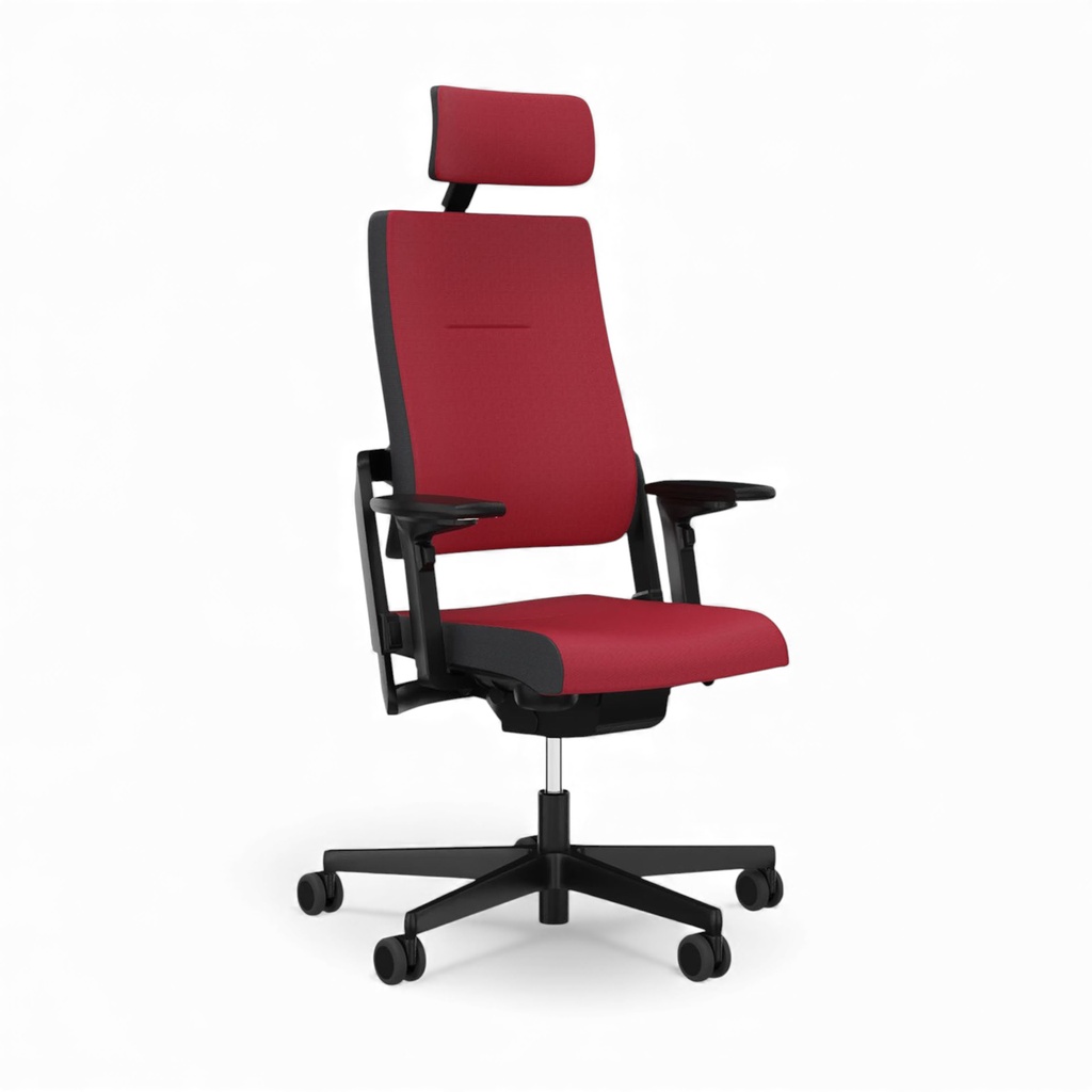 Chaise de bureau Sitag SitagXilium (Rouge, avec accoudoirs 4D, avec appui-tête)