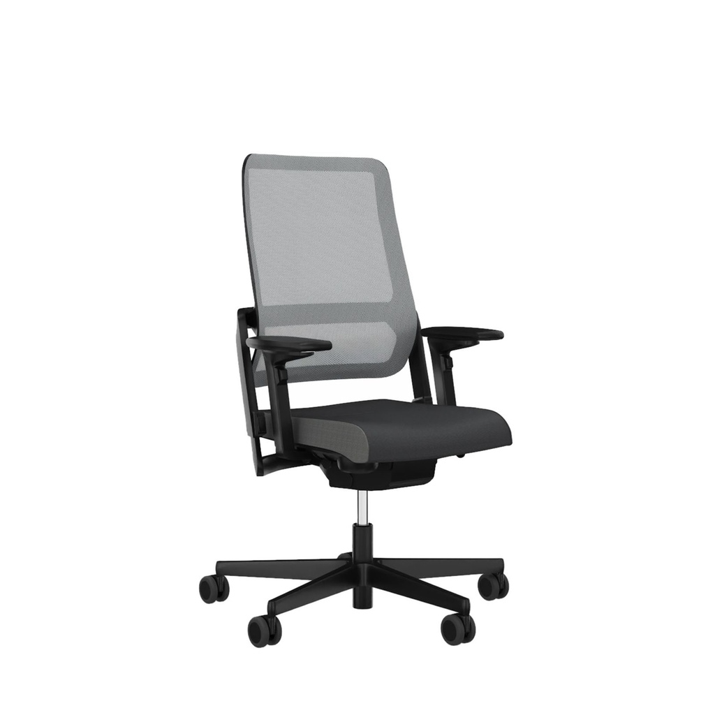Chaise de bureau Sitag SitagXilium Mesh (Gris, avec accoudoirs 4D, sans appui-tête)
