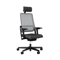 Office chair Sitag SitagXilium Mesh (Gray, with 4D armrests, with headrest)