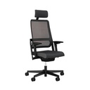 Sedia da ufficio Sitag SitagXilium Mesh (Nero, con braccioli 4D, con poggiatesta)