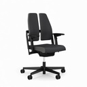 Chaise de bureau SitagXilium DuoBack swissmade (Anthracite, Nouveau, avec accoudoirs 4D)