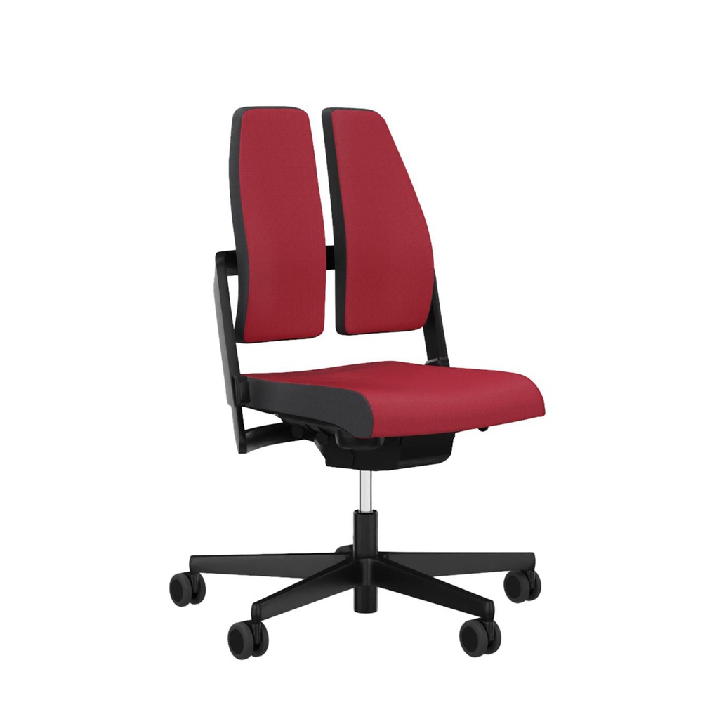 Chaise de bureau SitagXilium DuoBack swissmade (Rouge, Nouveau, sans accoudoirs)