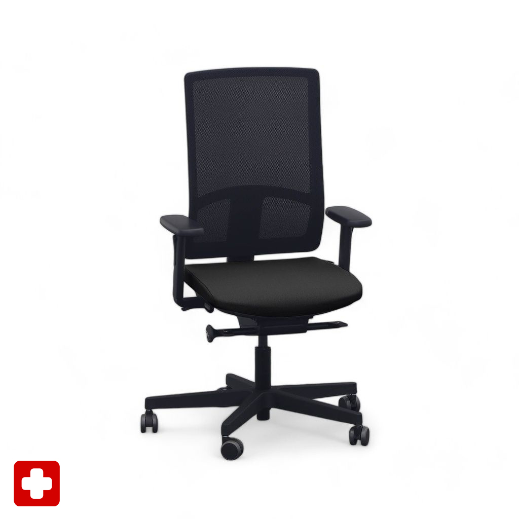 Chaise de bureau SitagPoint Tec 2 Mesh (Noir, Nouveau)