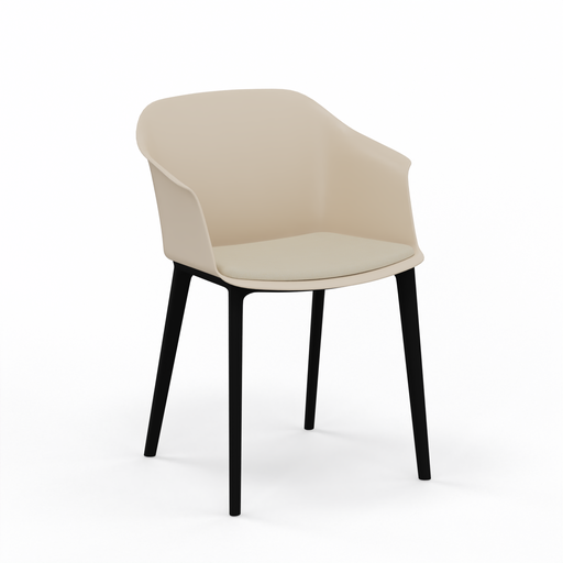 Bistro chairs Nowy Styl Inta Frame with seat cushion (Beige, New)