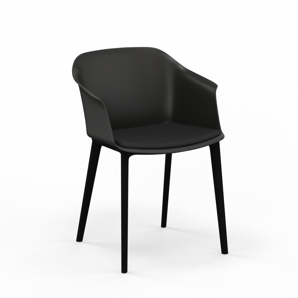 Bistrostühle Nowy Styl Inta Frame mit Sitzkissen (Schwarz, Neu)