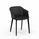 Bistrostühle Nowy Styl Inta Frame mit Sitzkissen (Schwarz, Neu)