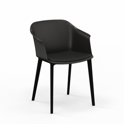 Bistro chairs Nowy Styl Inta Frame with seat cushion (Black, New)