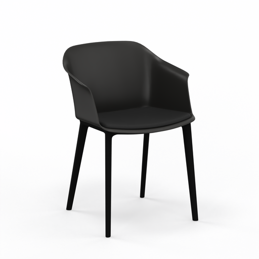 Bistro chairs Nowy Styl Inta Frame with seat cushion (Black, New)