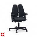 Chaise de bureau SitagXilium DuoBack swissmade (Noir, Nouveau)