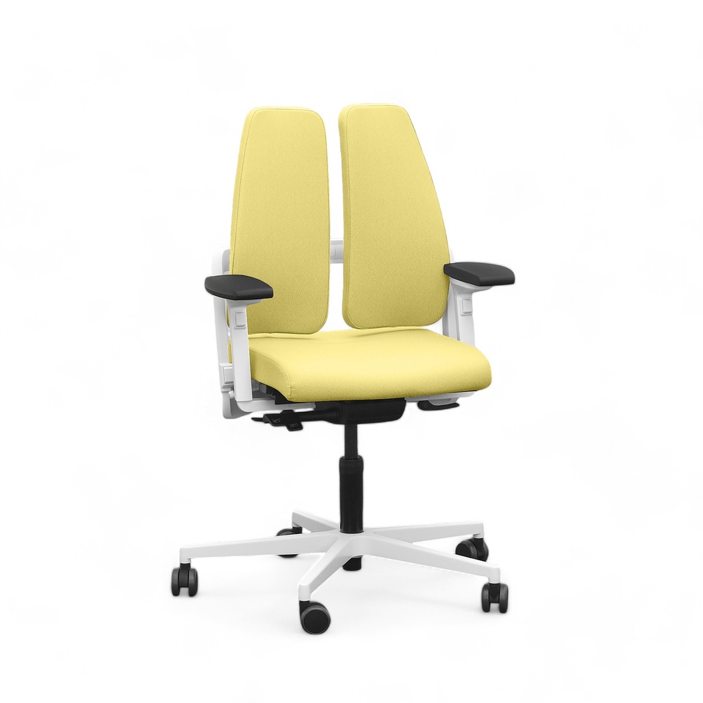 Chaise de bureau SitagXilium DuoBack swissmade ergonomique (Jaune, Nouveau)