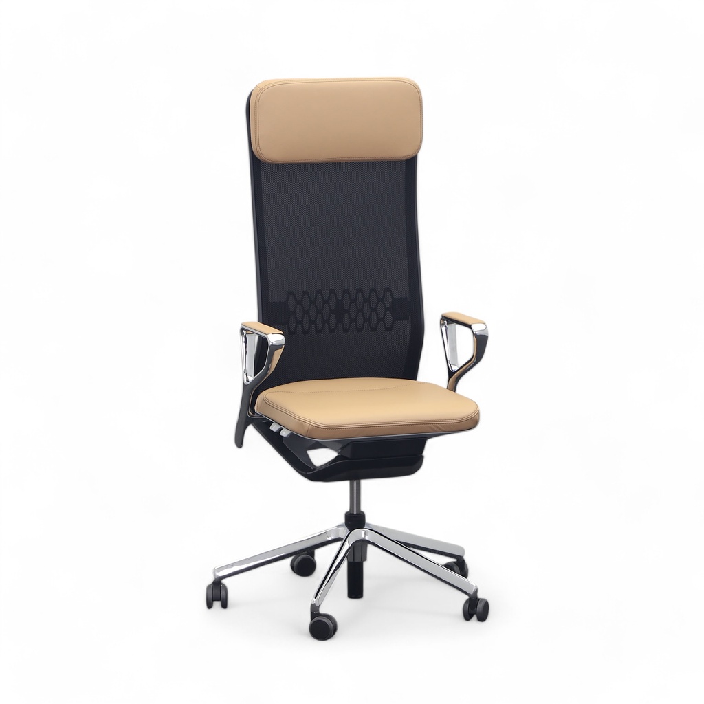 Fauteuil de direction SitagTeam Highback Mesh swissmade (Beige, Nouveau)