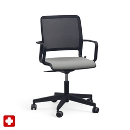 Sedia da conferenza Sitag SitagXilium Mesh (Grigio, Nuovo, con braccioli fissi)
