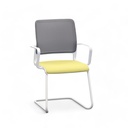 Chaise cantilever Sitag SitagXilium (Jaune, Nouveau, avec accoudoirs fixes)