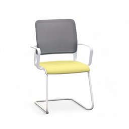 Chaise cantilever Sitag SitagXilium (Jaune, Nouveau, avec accoudoirs fixes)