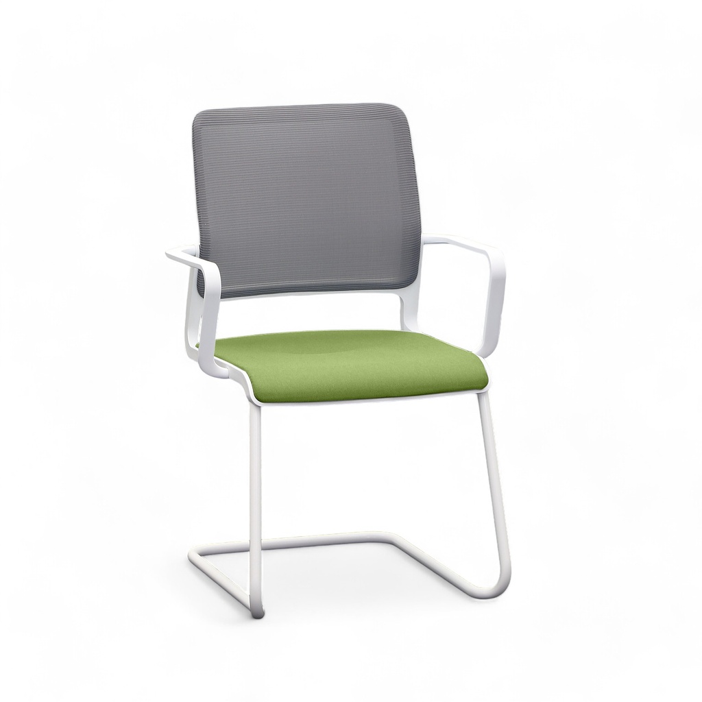 Chaise cantilever Sitag SitagXilium (Vert, Nouveau, avec accoudoirs fixes)