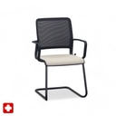 Freischwinger Sitag SitagXilium Mesh (Beige, Neu, mit Fixarmlehnen)