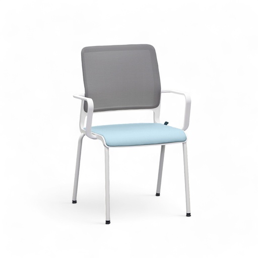 Chaises 4 pieds Sitag SitagXilium Mesh (Bleu, Nouveau, avec accoudoirs fixes)