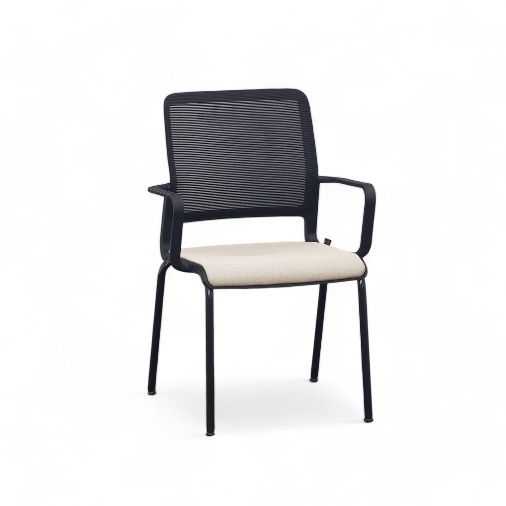 Sedia per visitatori Sitag SitagXilium Mesh (Beige, Nuovo, con braccioli fissi)
