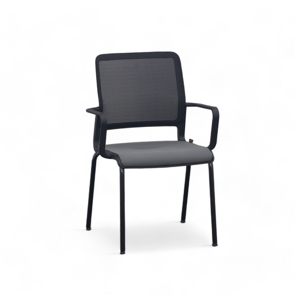 Sitag SitagXilium Mesh visitor chair (Black, New, with fixed armrests)